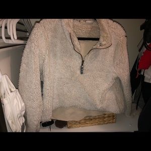 Emily B Fuzzy Cropped Sweatshirt